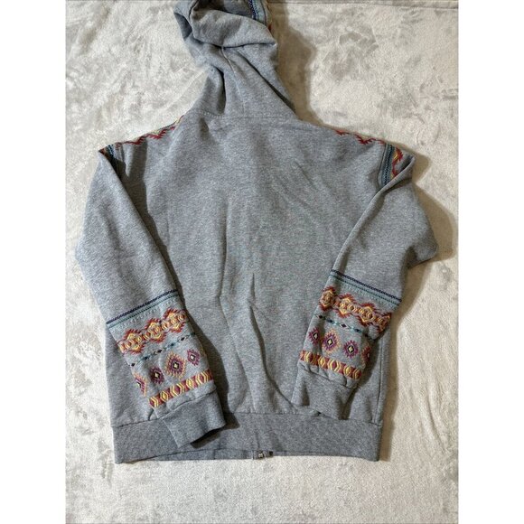 Women’s Driftwood Voyager Way Hoodie Aztec Embroidered Gray Size Small - Picture 12 of 13